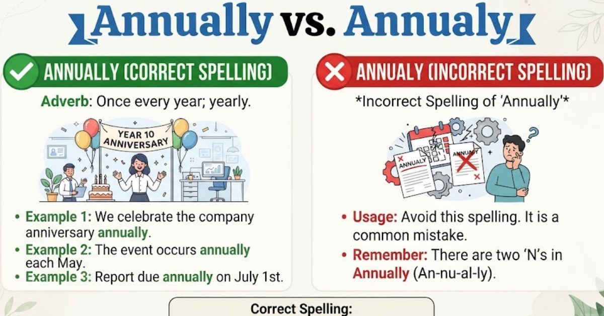 Annually vs Annualy: Which Spelling Is Correct?